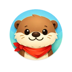 Cute cartoon fox face avatar with bold flat color blocks and thick clean outlines, perfect for friendly app icon use.